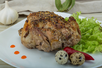 Quail grilled