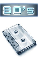 Audio cassete the symbol of the 80's