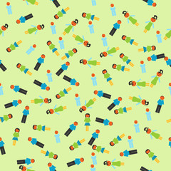 Vector Family seamless pattern