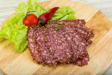 Sliced salami