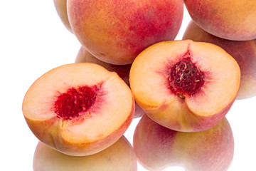 Two peach halves