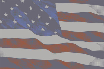 Obraz premium Vintage flag of the United States of America