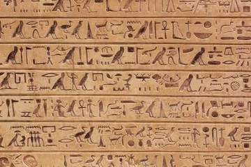 Crédence de cuisine en verre imprimé Egypte Fond de pierre de hiéroglyphes égyptiens