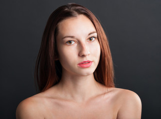 Fototapeta premium close-up portrait of beautiful serious woman