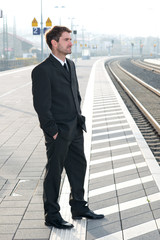 man on business trip