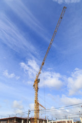 Crane in construction site