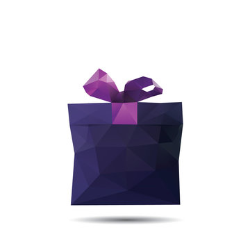 Abstract Creative concept vector icon of gift box for Web and Mo