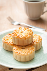 mooncake , traditional chinese foods during mid autumn festival
