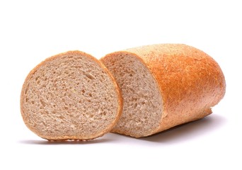 Bread on a white background