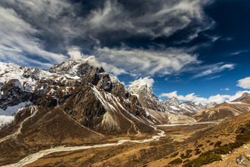 Beautiful alpine scenery in the Himalayas