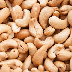 Cashew nuts closeup.