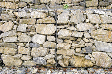 particular of the retaining wall gabion