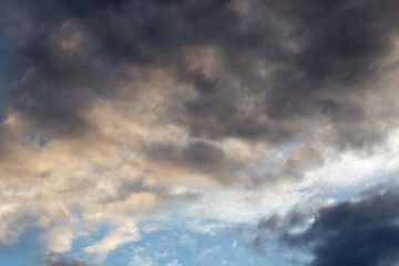 Naklejka na ściany i meble beautiful sky background with clouds at sunset