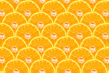 Half of orange isolated on white background