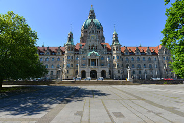 Neues Rathaus Hannover, Vorderseite, Niedersachsen, Politik