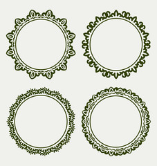 Set of round frames