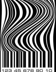 Abstract design with barcode
