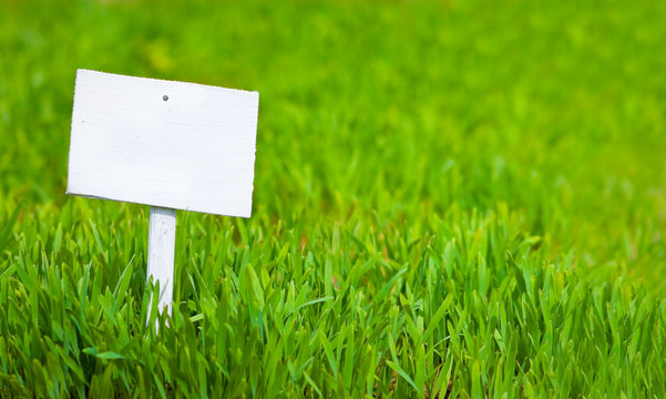empty sign on green grass
