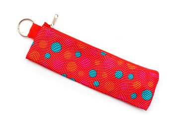 Pencil bag isolated on a white background