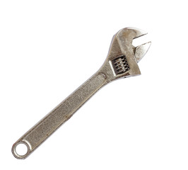 Adjustable wrench isolated on white background