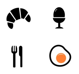 Petit déjeuner en 4 icônes