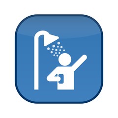 Se doucher dans un bouton