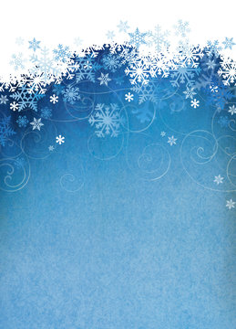 Snowflake background with room for copy space.