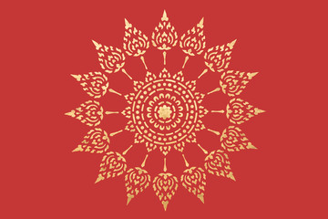 golden thai style pattern