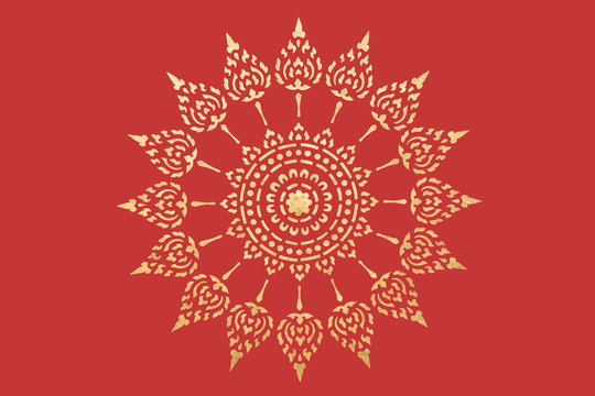 golden thai style pattern