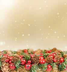 Christmas tree decoration and holiday lights