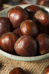 Raw Organic Brown Chestnuts