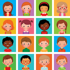 Set avatars boys and girls