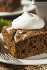 Homemade Brown Gingerbread Cake