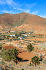 Fototapeta na wymiar Mountain village near Betancuria, Fuerteventura island