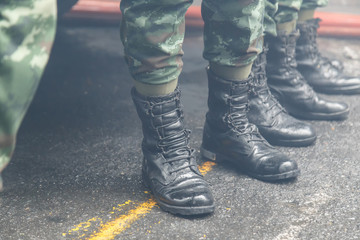 Thai Soldier - boots close-up