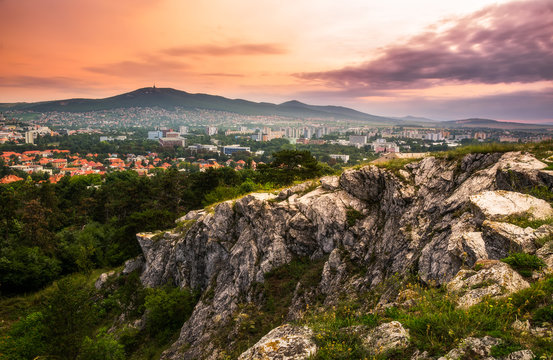 Sunset over a Village