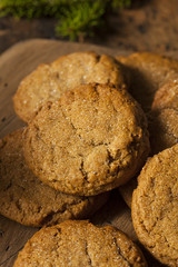 Homemade Brown Gingersnap Cookies