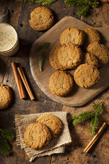 Homemade Brown Gingersnap Cookies