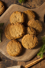 Homemade Brown Gingersnap Cookies