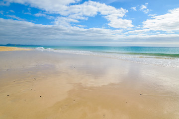 Fototapeta na wymiar Beautiful Jandia beach on Fuerteventura, Canary Islands