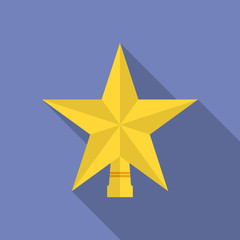 Icon of Christmas Star. Flat style