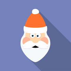 Icon of Santa Claus. Flat style