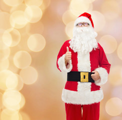 man in costume of santa claus