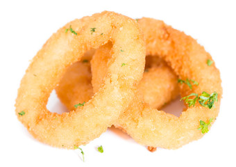 Onion Rings isolated on white