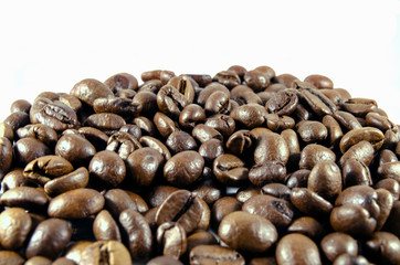 coffee beans isolated on white