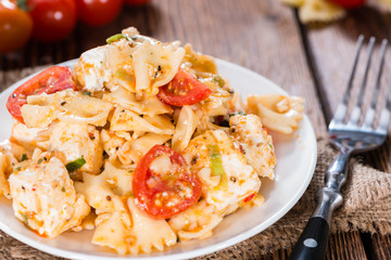 Portion of Pasta Salad