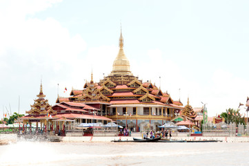 Hpaung Daw U Pagoda is the famous Temple in Inle lake. © topten22photo