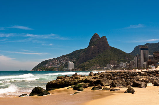 Sunny Summer Day in Ipanema Beach, Rio de Janeiro
