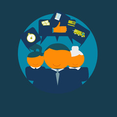 Vector icon happy customers