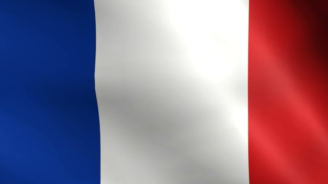 French Flag HD. Looped.